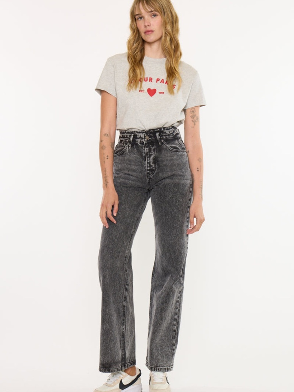 KanCan Ultra High Rise 90s Wide Leg Jeans Size 5/26 NWT Vintage Wash